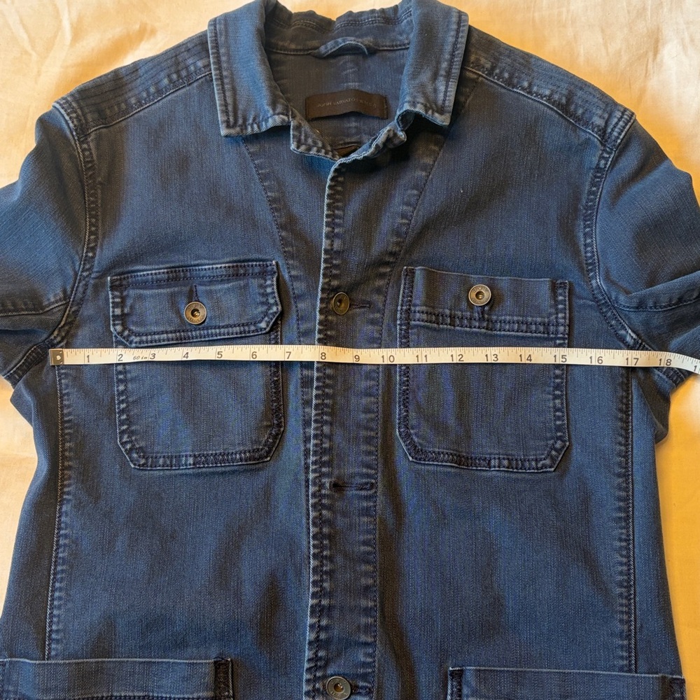 John Varvatos Dark Blue Shirt Jacket - Picture 6 of 7